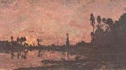 Charles-Francois Daubigny Sonnenuntergang an der Oise Spain oil painting artist